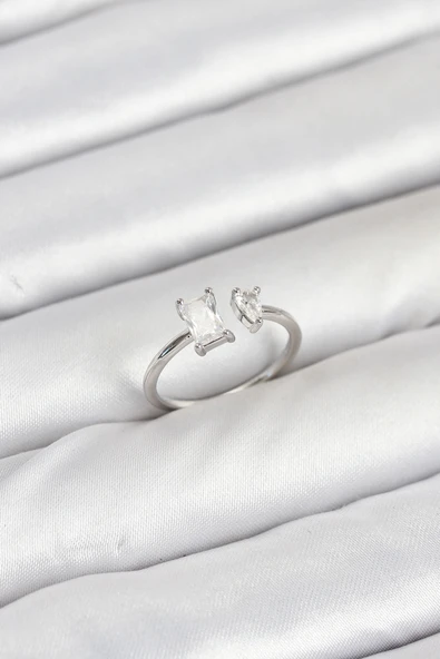 Pirinç Gold Renk Zirkon Taşlı Kadın Yüzük - TJ-BYK3883 ürün görseli 1