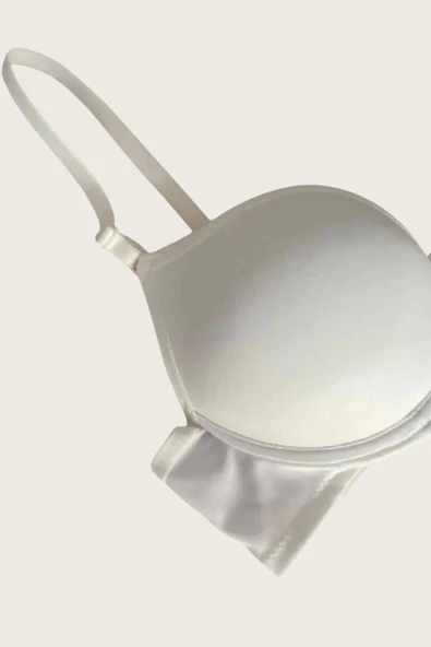 MDB MdbShop Mikro Kumaş İçi Boş Balenli Günlük Tek Desteksiz Sütyen - Resim 3