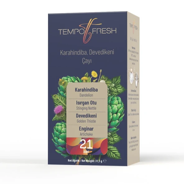 Tempo Fresh Karahindiba Isırgan Devedikeni Enginar Çayı Poşet