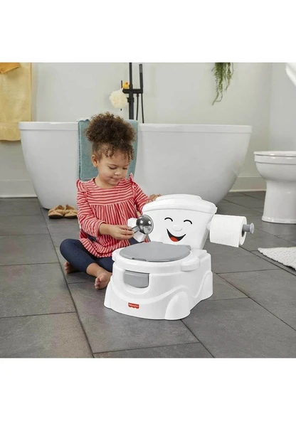 Fisher Price HJC40 Gri Eğitici Eğlenceli Tuvalet - 3