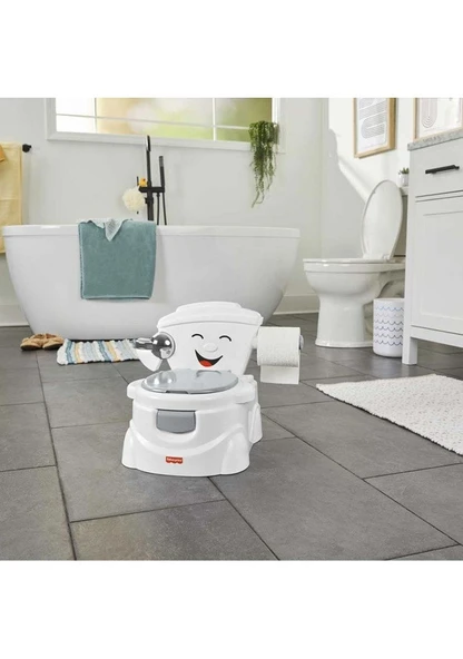 Fisher Price HJC40 Gri Eğitici Eğlenceli Tuvalet - 5