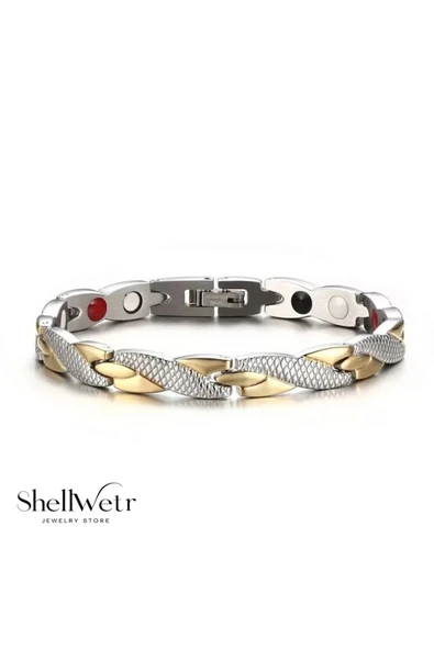 Argelon erkek 925 gümüş kaplama mıknatıslı bileklik Özel Tasarım Luxery Bileklik - Resim 3