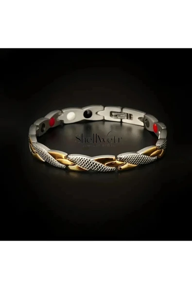 Argelon erkek 925 gümüş kaplama mıknatıslı bileklik Özel Tasarım Luxery Bileklik ürün görseli