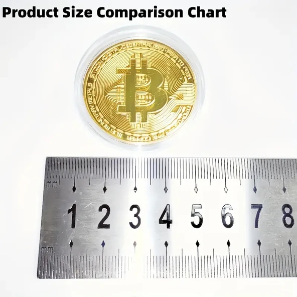 Altın Kaplama Bitcoin Anma Madeni Coin - Arkadaşlar İçin Benzersiz Koleksiyonluk Hediye - Resim 2
