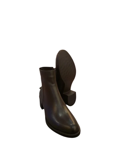 Solly ES140 Siyah Hakiki Deri Kadın Bot - Resim 6