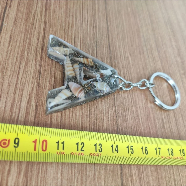 "A" Harfi - Kıyı Esintisi Harf Anahtarlık *** Çeşitli Ürünler İçin Mağzamızı Ziyaret edin *** - Resim 3