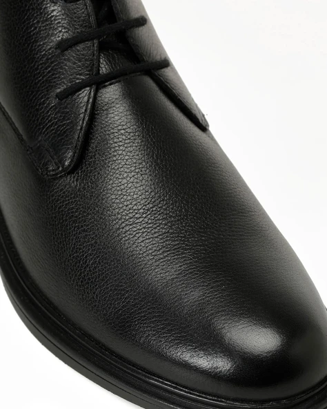 Polaris 109032 Siyah Hakiki Deri Erkek Bot - Resim 7