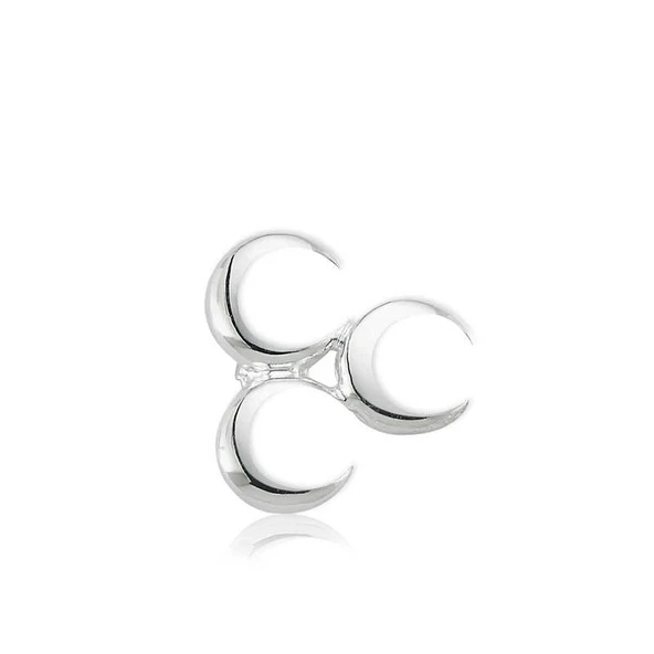 925 Ayar Gümüş Üç Hilal Rozet BRS98121017 (7474) ürün görseli