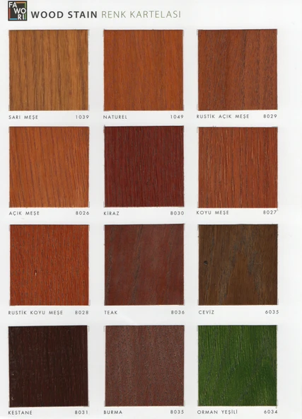 Fawori Wood Stain Vernikli Ahşap Koruyucu 2,5 Lt - Resim 2