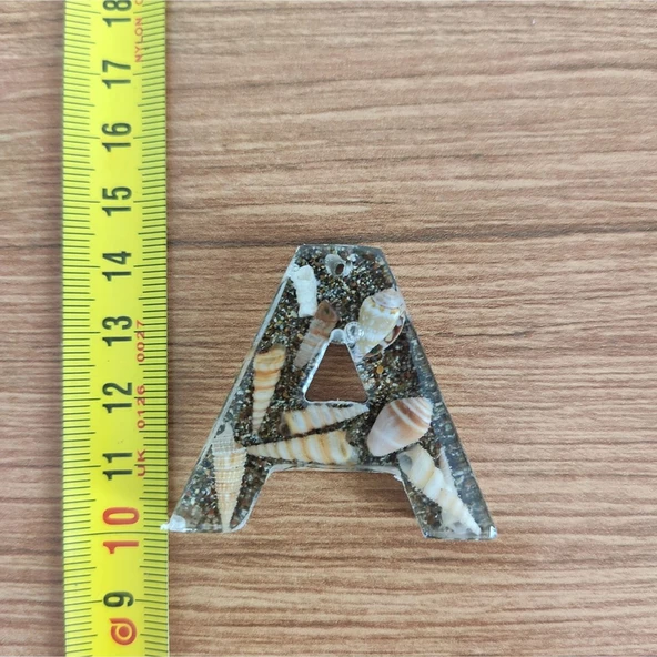 "A" Harfi - Kıyı Esintisi Harf Anahtarlık *** Çeşitli Ürünler İçin Mağzamızı Ziyaret edin *** ürün görseli