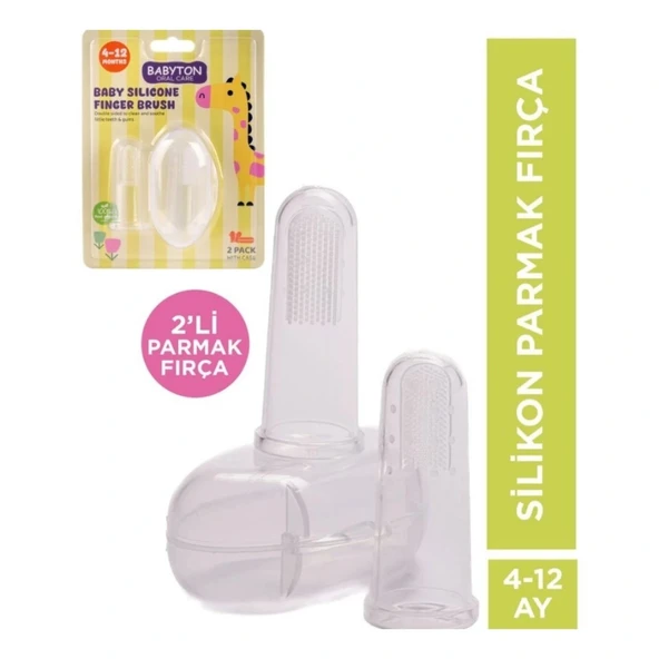 Babyton Silikon İkili Parmak Fırça 2 adet ürün görseli 1
