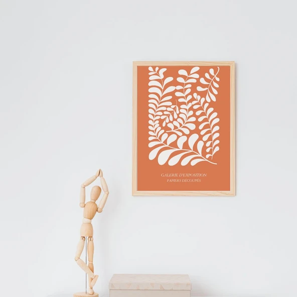 Turuncunun Büyüsü Matisse  Duvar Tablosu Çerçeveli 3'lü Set Ahşap Renk 30 x 42 Boyut/Ebat - Resim 2