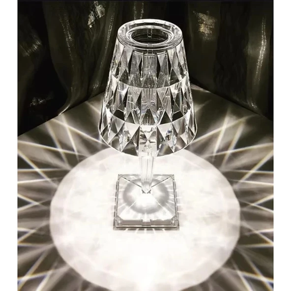 MDB Kristal Abajur LED Kumandalı Ve Dokunmatik Masa Lambası - Resim 2