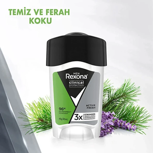 Rexona Men Clinical Protection Active Fresh Erkek Roll-On 45 Ml - Resim 2