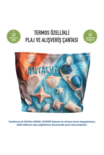 Termal Isı Yalıtımlı, Sıcak ve Soğuk Muhafazalı Kadın Çanta-Gözlük Desen - Resim 2