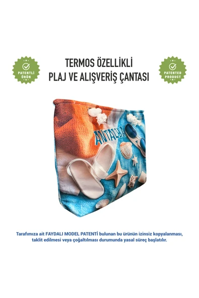 Termal Isı Yalıtımlı, Sıcak ve Soğuk Muhafazalı Kadın Çanta-Gözlük Desen - Resim 3