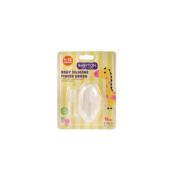 Babyton Silikon İkili Parmak Fırça 2 adet