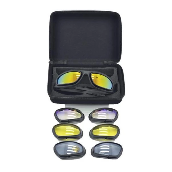 Çok Lensli Tactical Gözlük Seti - 4