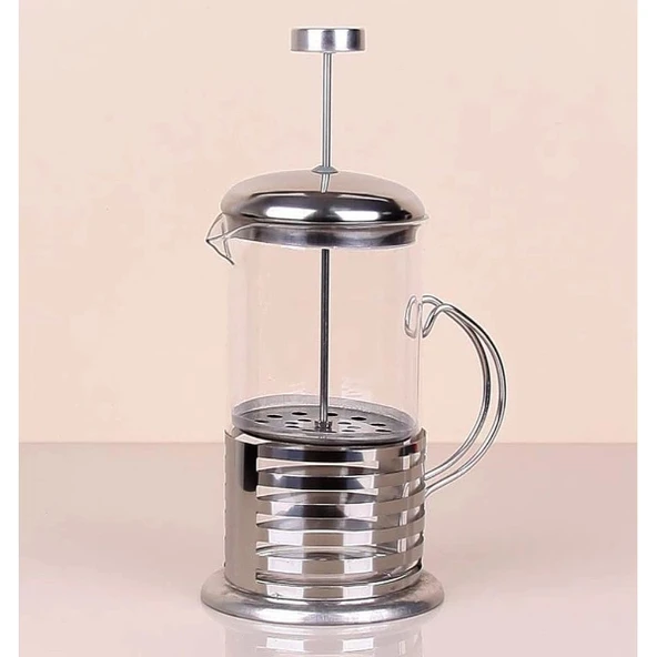 MDB Çelik Kulplu Cam French Press - 350 ml - Resim 2