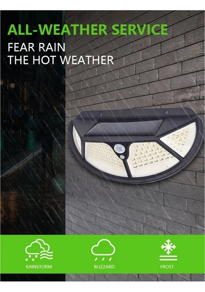 Fonksiyonel Sensörlü 102 Ledli Solar Bahçe Lambası - 2