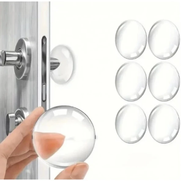 Şeffaf Silikon Mobilya ve Kapı Durdurucu Darbe Pedi 6'lı Set - 3