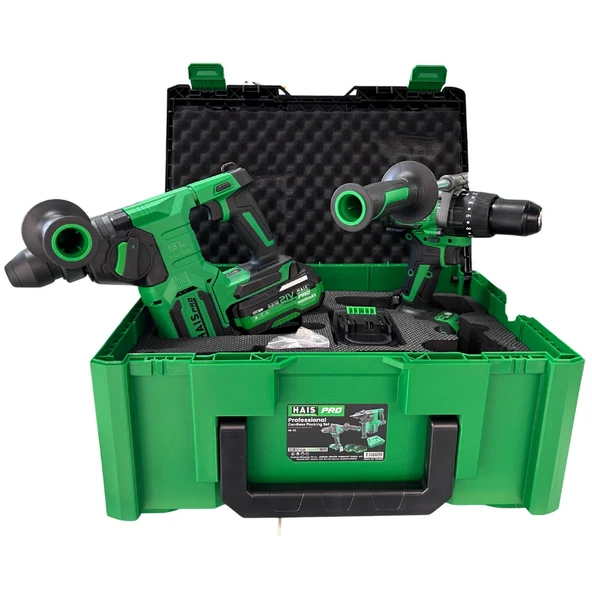 HaisPro Akülü Set - 2'li Profesyonel 21V Akülü Set + 2X4 Ah Çift Akü - RB-02 - Resim 2