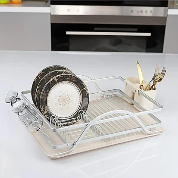 Deco Alüminyum Bulaşıklık Paslanmaz Bardak Tabak Kurutma Sepeti - 2