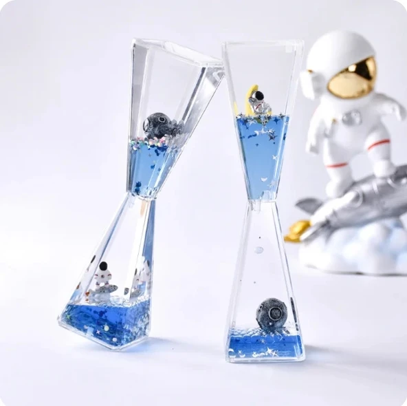 Uzay Temalı Dökülen Yağ Kum Saati - 2