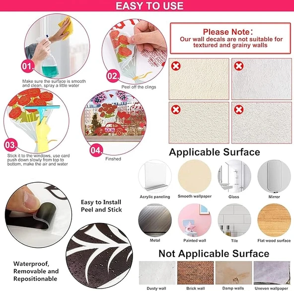 MDB Tropikal Bitkiler Duvar Stickerı Model B - Resim 5