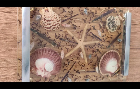 Deniz Manzaralı Tepsi - *** Çeşitli Ürünler İçin Mağzamızı Ziyaret edin *** - Resim 2