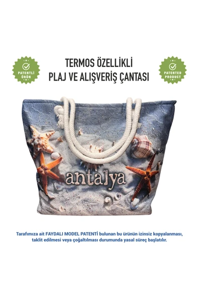 Termal Isı Yalıtımlı, Sıcak ve Soğuk Muhafazalı Kadın Çanta - Kumsal Desen ürün görseli