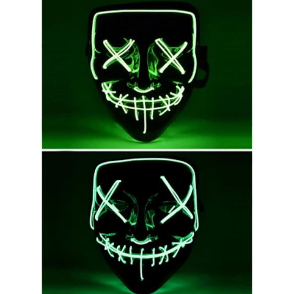 LED Işıklı Yeşil Maske - 3