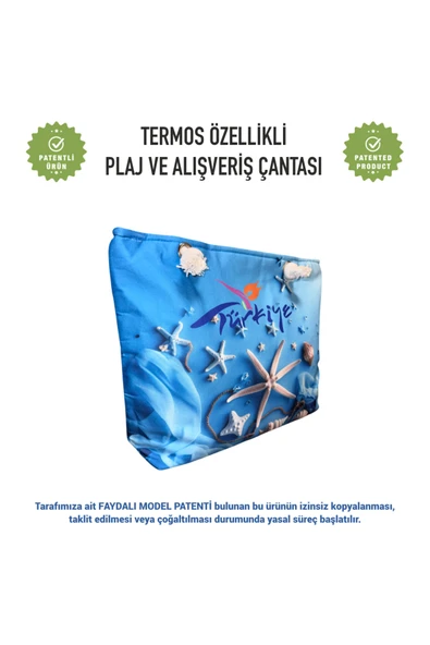 Termal Isı Yalıtımlı, Sıcak ve Soğuk Muhafazalı Kadın Çanta - Türkiye Desen - Resim 3