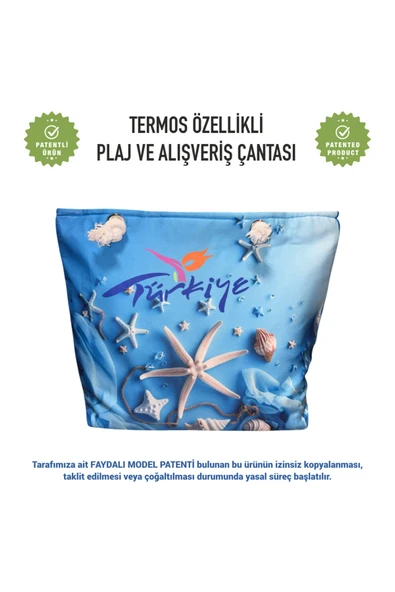 Termal Isı Yalıtımlı, Sıcak ve Soğuk Muhafazalı Kadın Çanta - Türkiye Desen - Resim 2