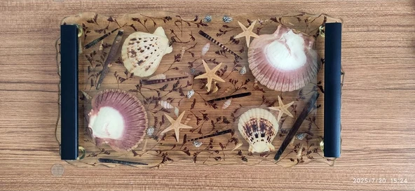 Deniz Manzaralı Tepsi - *** Çeşitli Ürünler İçin Mağzamızı Ziyaret edin *** - Resim 3