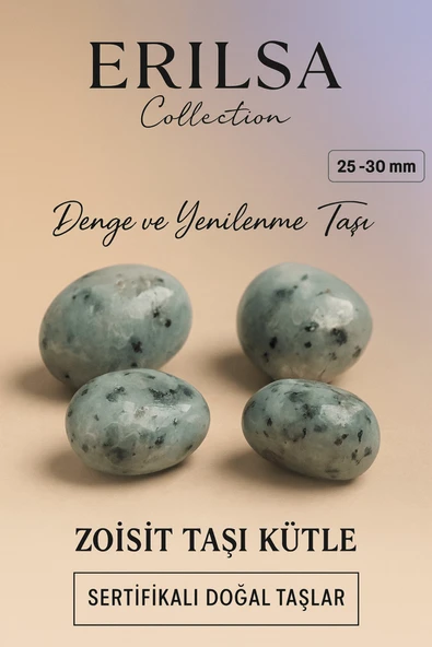 Sertifikalı Yeşil Zoisit (Green Zoisite) Taşı Kütle 25–30 mm – Denge ve Yenilenme Taşı ürün görseli