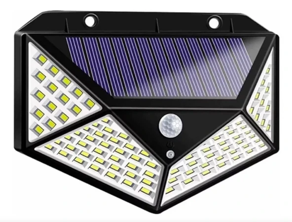 MDB Solar Hareket Sensörlü Duvar Lambası 100 Led ürün görseli 1