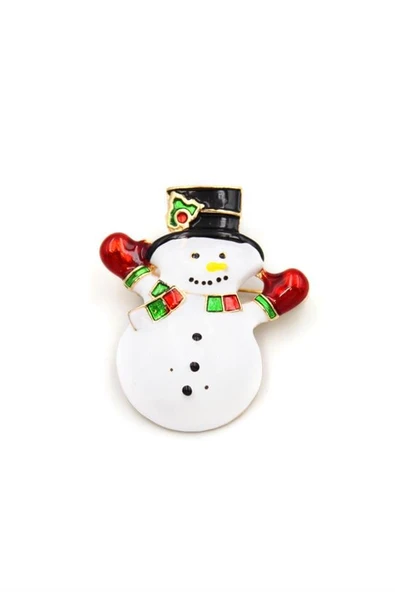 Kardan Adam Broş - Beyaz ürün görseli 1