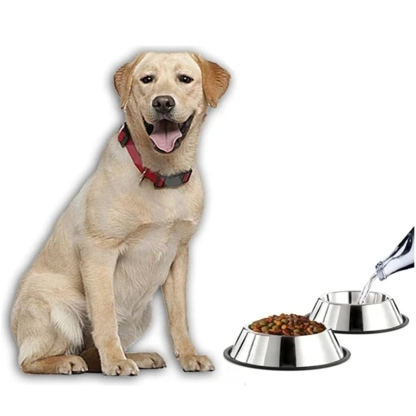 Paslanmaz Çelik Metal Mama Kabı 34 cm. - 2