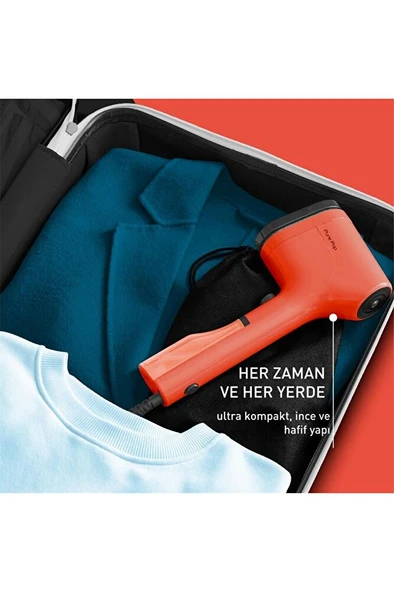 DT2022 Pure Pop Kırışıklık Giderici 1300 Watt Buharlı Düzleştirici Ütü - Kırmızı - 8