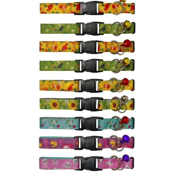 Desenli Zilli Kedi Tasması - Resim 2