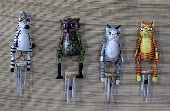 MDB Ahşap Hayvan Figürlü Rüzgar Çanı Model 2 ürün görseli