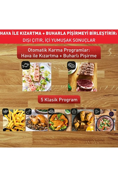 Easy Fry Grill & Steam 7 Programlı Az Yağlı Fritöz - 6,5 Litre - 6