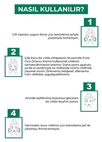 Sinoz Pure Cica Tiger Grass Yüz Kremi 15 ML - Resim 4