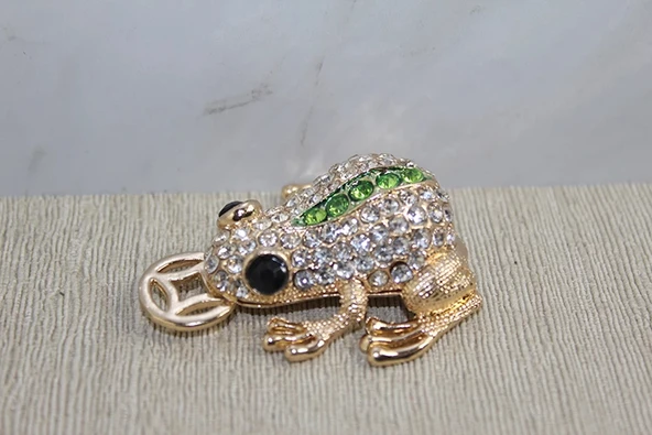 MDB Swarovski Taşlı Minik Figür - Kurbağa ürün görseli 1