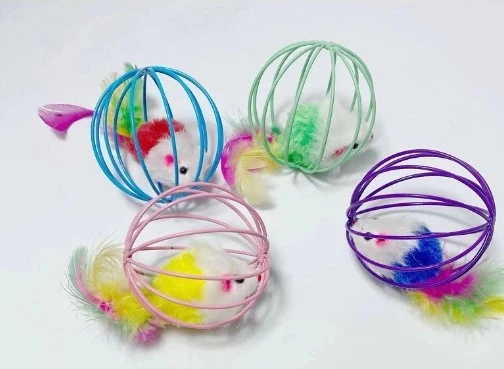 KAFESLI FARELI KEDI KÖPEK OYUN TOPU - 3