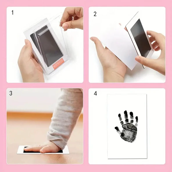 MDB Kedi Köpek Pati İzi Fotoğraf Çerçevesi Seti - Resim 3