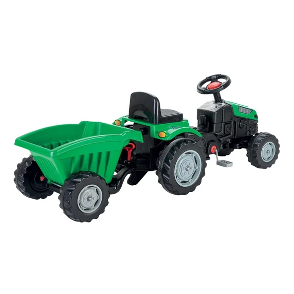 07 316 ACTIVE TRAKTÖR RÖMORKLU PEDALLI YEŞİL ürün görseli 1