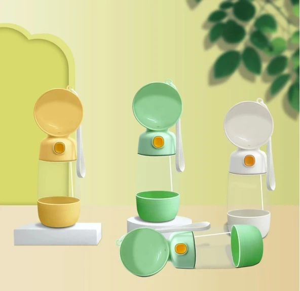 Taşınabilir Evcil Hayvan Mama Hazneli Su Matarası - 4