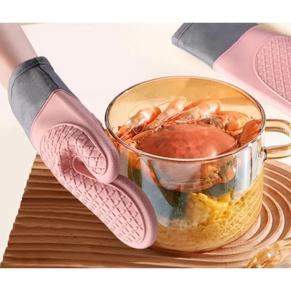 MDB Isıya Dayanıklı Silikon Fırın Eldiveni - Resim 2